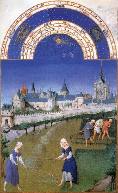 LIMBOURG brothers Les trs riches heures du Duc de Berry: Juin (June) edf china oil painting image